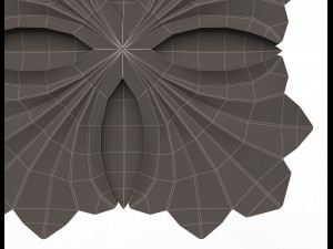 rosette carved decoration cnc 016 3D Model