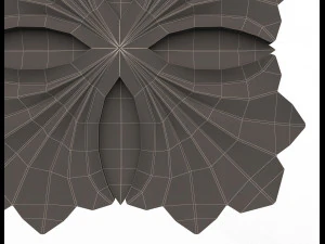 rosette carved decoration cnc 016 3D Model