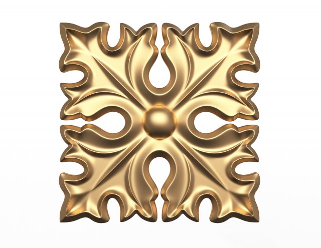 rosette carved decoration cnc 017 Model 3D .c4d .max .obj .3ds .fbx .stl .blend 