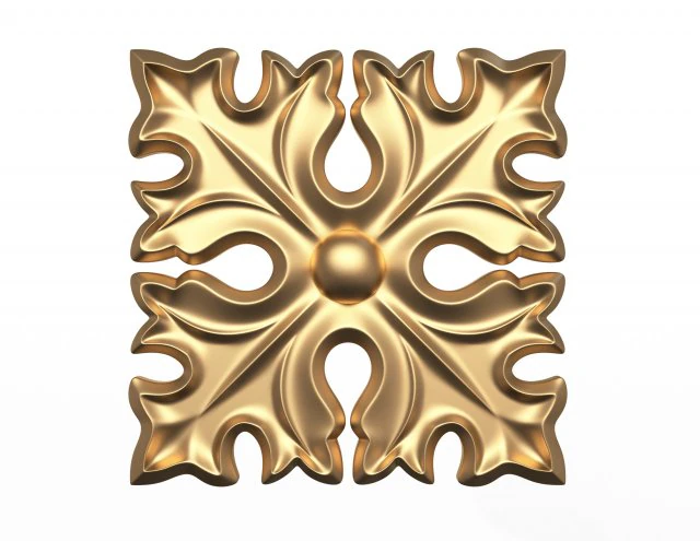 rosette carved decoration cnc 017 3D Model .c4d .max .obj .3ds .fbx .stl .blend 