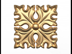 rosette carved decoration cnc 017 3D Model