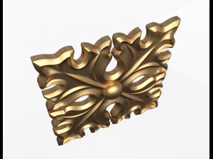 rosette carved decoration cnc 017 3D Model