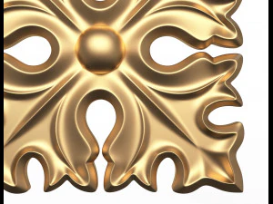 rosette carved decoration cnc 017 3D Model