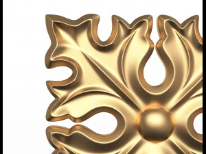rosette carved decoration cnc 017 3D Model