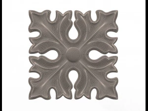 rosette carved decoration cnc 017 3D Model