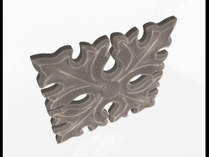 rosette carved decoration cnc 017 Model 3D