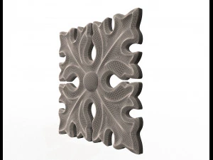 rosette carved decoration cnc 017 3D Model