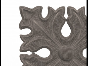 rosette carved decoration cnc 017 Model 3D