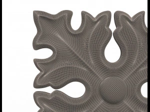 rosette carved decoration cnc 017 3D Model