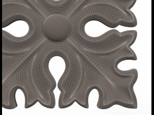 rosette carved decoration cnc 017 Model 3D