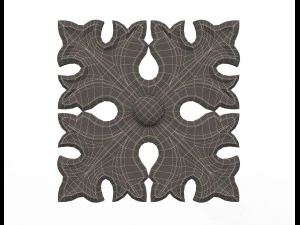 rosette carved decoration cnc 017 3D Model