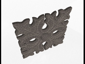rosette carved decoration cnc 017 Model 3D