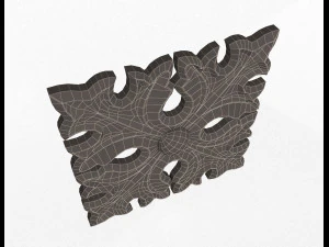 rosette carved decoration cnc 017 3D Model