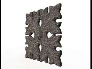 rosette carved decoration cnc 017 3D Model