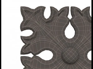rosette carved decoration cnc 017 3D Model