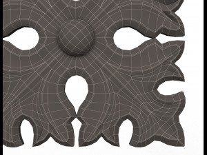 rosette carved decoration cnc 017 Model 3D