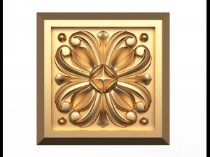 Rozet oymalı dekorasyon cnc 019 3D Model