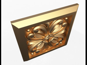rosette carved decoration cnc 019 3D Model