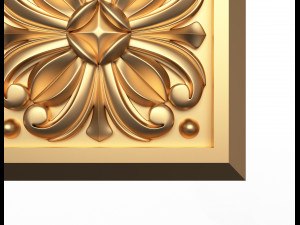 rosette carved decoration cnc 019 3D Model