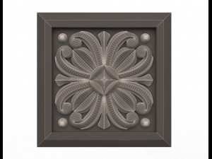 rosette carved decoration cnc 019 3D Model