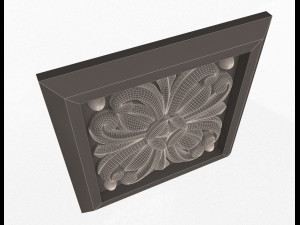 rosette carved decoration cnc 019 3D Model