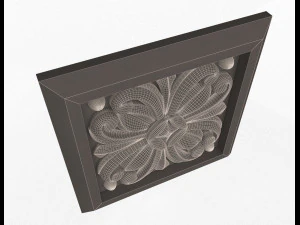 rosette carved decoration cnc 019 3D Model