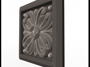 rosette carved decoration cnc 019 3D Model