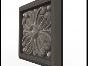 rosette carved decoration cnc 019 3D Model