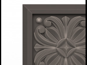 rosette carved decoration cnc 019 3D Model