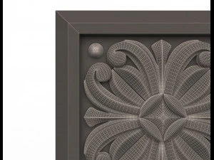 rosette carved decoration cnc 019 3D Model