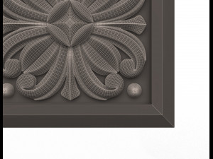 rosette carved decoration cnc 019 3D Model