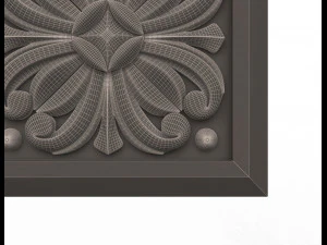 rosette carved decoration cnc 019 3D Model
