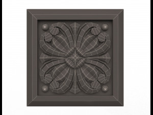 rosette carved decoration cnc 019 3D Model