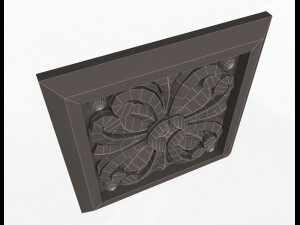 rosette carved decoration cnc 019 3D Model
