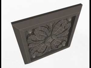 rosette carved decoration cnc 019 3D Model