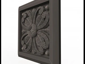 rosette carved decoration cnc 019 3D Model