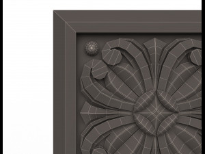 rosette carved decoration cnc 019 3D Model