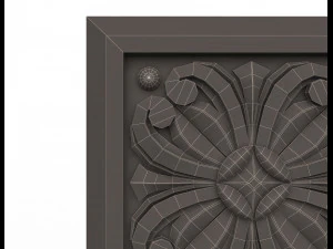 rosette carved decoration cnc 019 3D Model