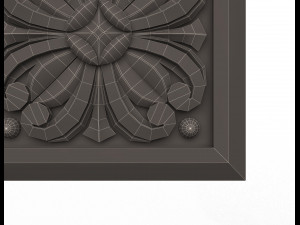 rosette carved decoration cnc 019 3D Model
