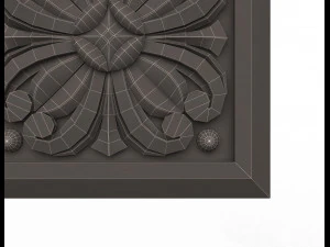 rosette carved decoration cnc 019 3D Model
