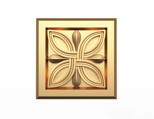 rosette carved decoration cnc 023 3D Model .c4d .max .obj .3ds .fbx .stl .blend