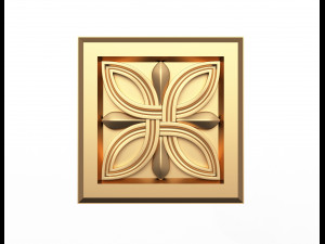 rosette carved decoration cnc 023 3D मॉडल