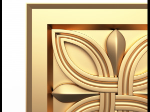 rosette carved decoration cnc 023 3D Model