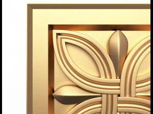 rosette carved decoration cnc 023 3D Model