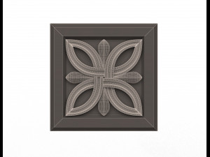 rosette carved decoration cnc 023 3D Model