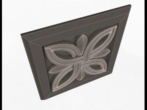 rosette carved decoration cnc 023 3D Model
