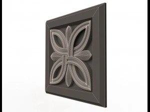 rosette carved decoration cnc 023 3D Model