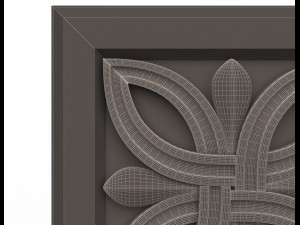 rosette carved decoration cnc 023 3D Model