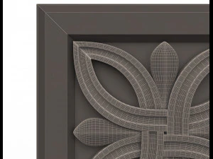 rosette carved decoration cnc 023 3D Model