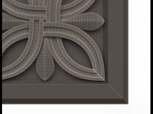 rosette carved decoration cnc 023 3D Model